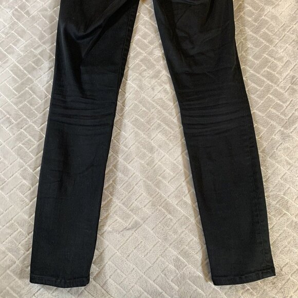 J Crew Womens 26 Denim Jeans Black Skinny Toothpick Stretch Low Rise Goth Grunge - Picture 10 of 11